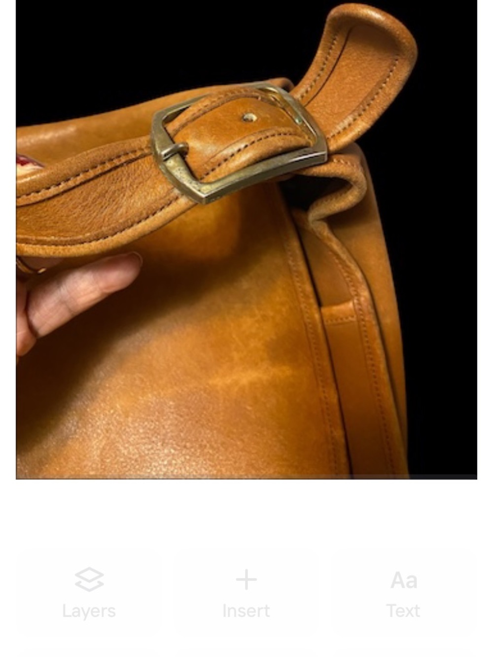 Classic Leather Crossbody Shoulder Bag in Cognac - Picture 3 of 6